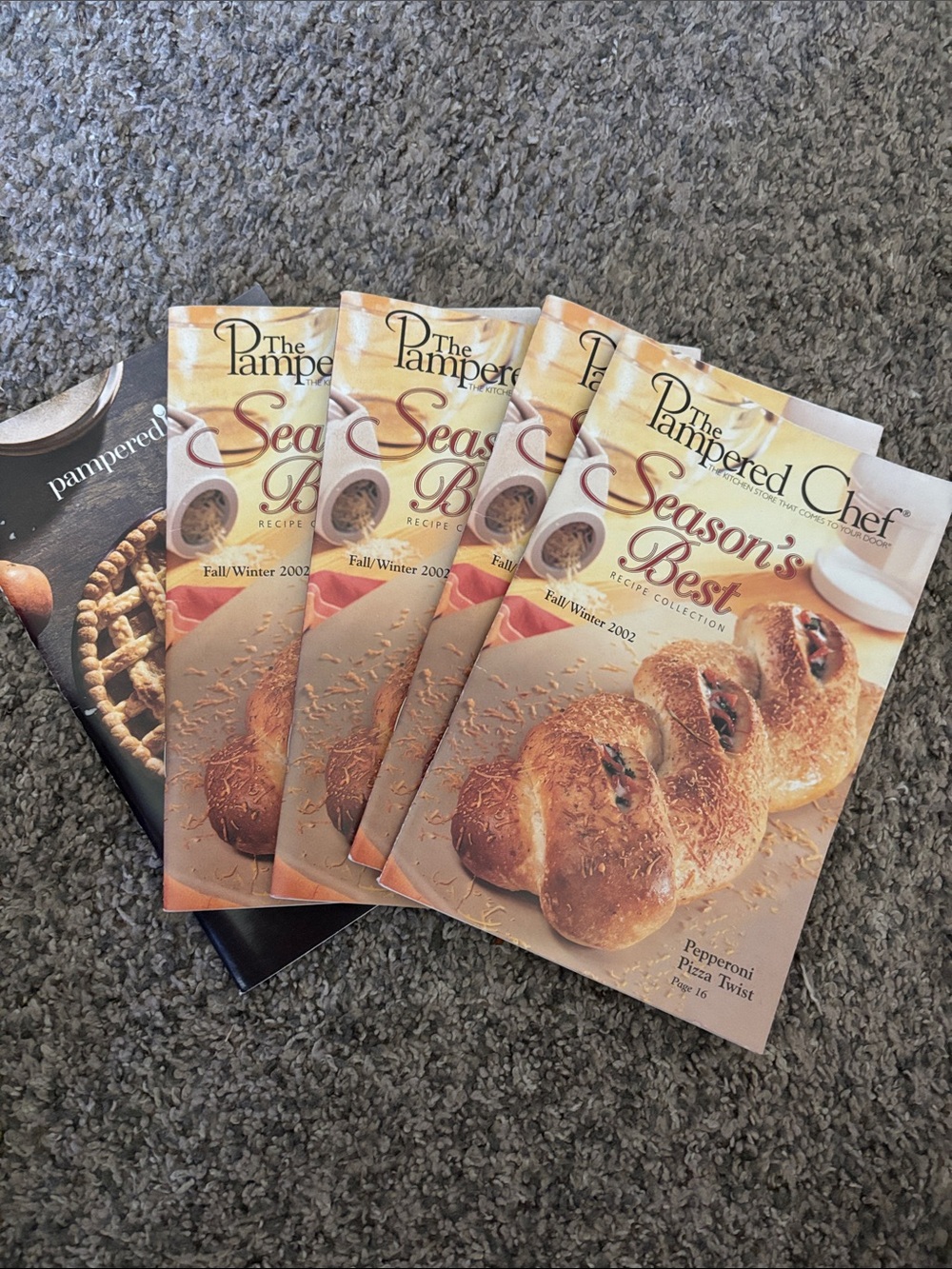 5 Pampered Chef Season's Best Recipe Booklet - Cream and Orange